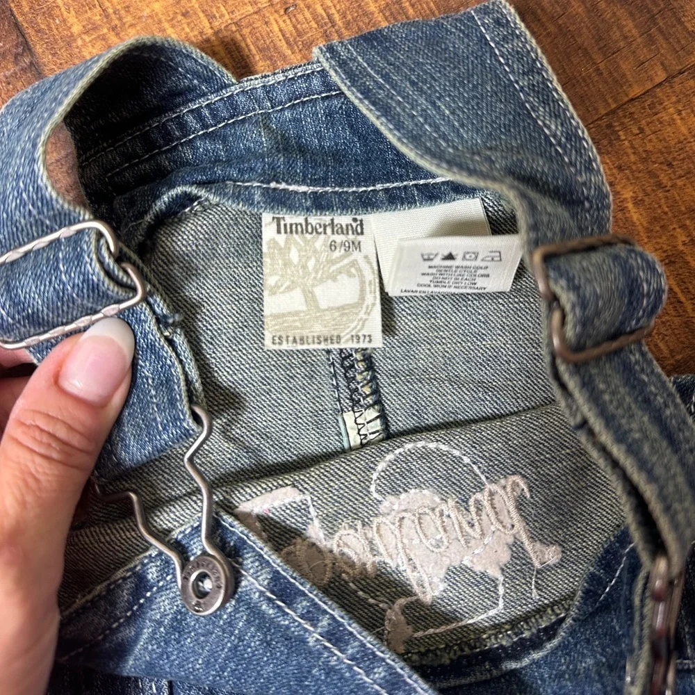 Timberland Boys 6-9 months Denim Overalls‎